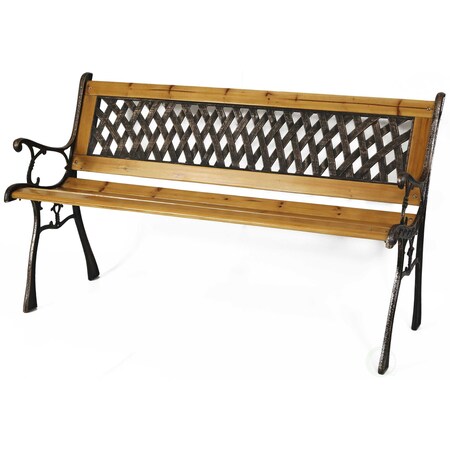 Gardenised Patio Garden Park Yard 49 Outdoor Wooden Bench QI003335L